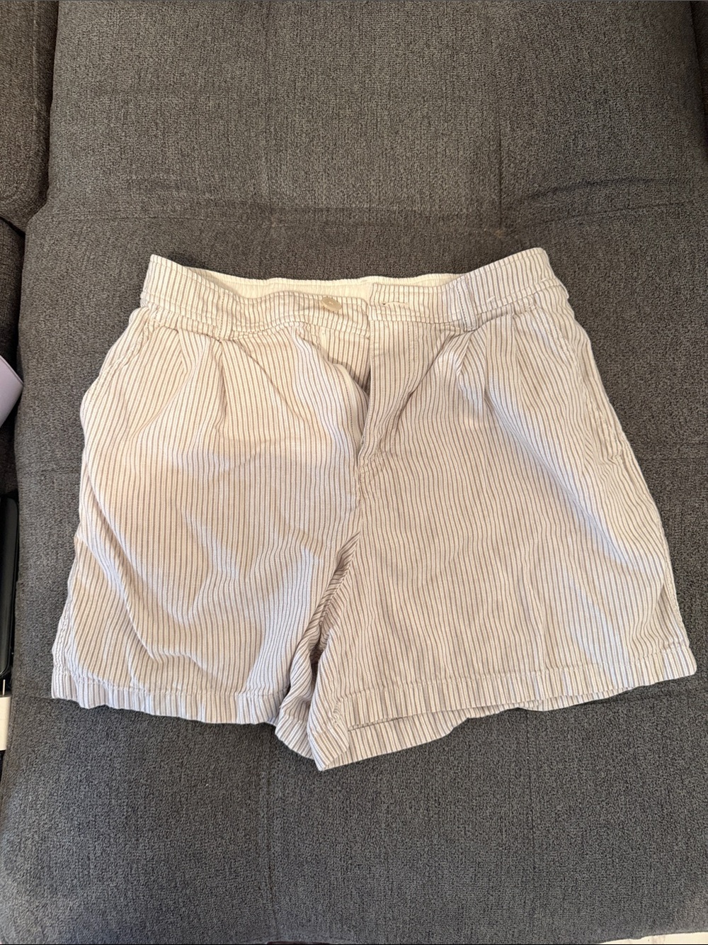 Light Brown Pinstripe Women's Shorts
